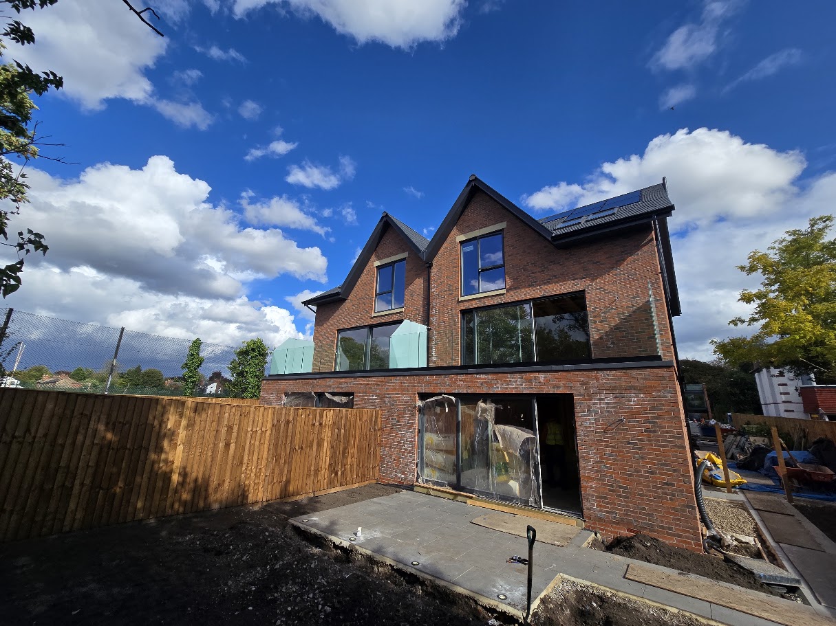 Frameless glass terrace balustrade on a new-build home — Manchester Balustrades installation