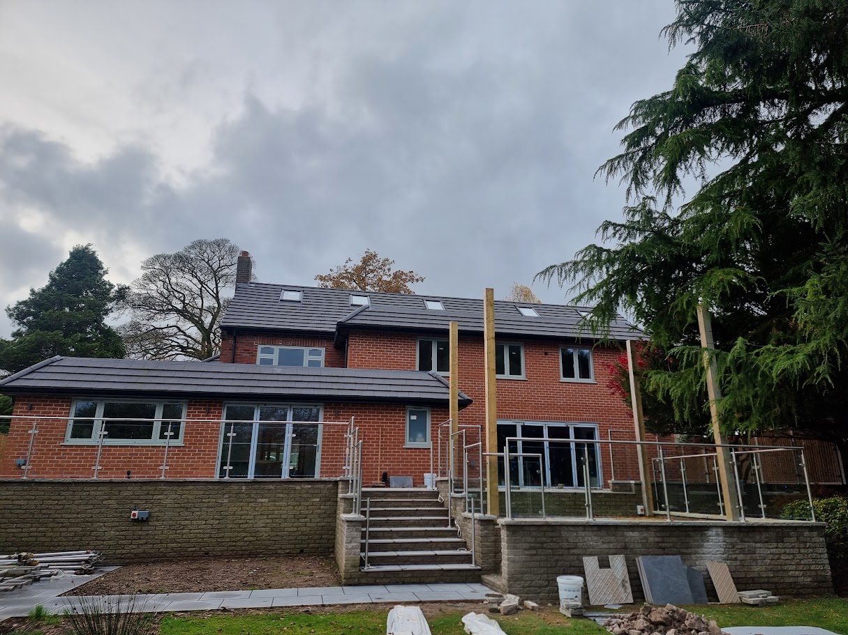 A stainless and glass terrace in Tytherington — Manchester Balustrades installation