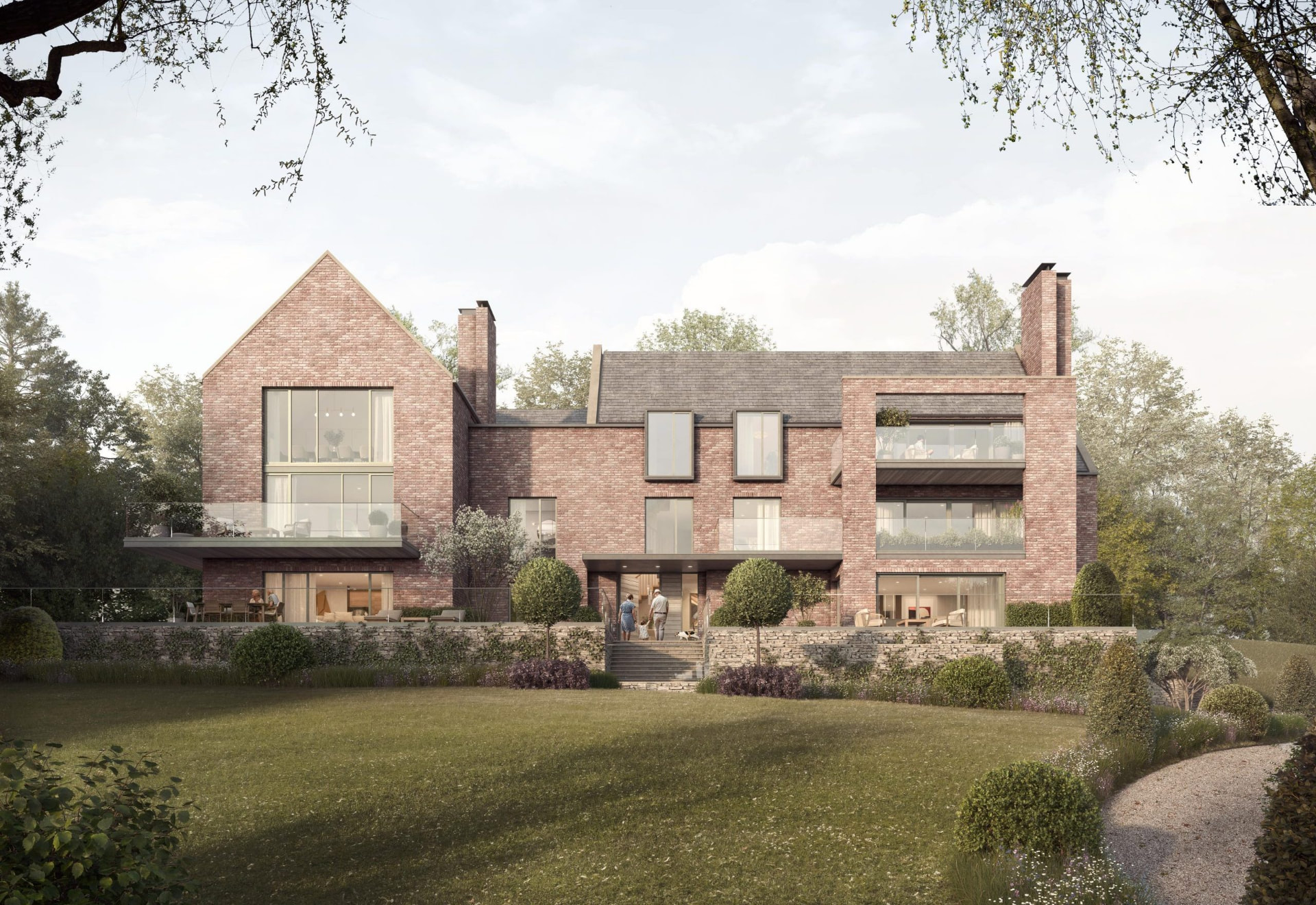 Architectural visualisation of the Prestbury home, not an installation photograph