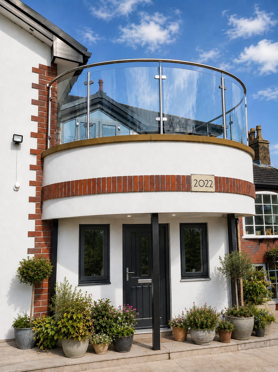 Curved & Bespoke Glass — Manchester Balustrades installation