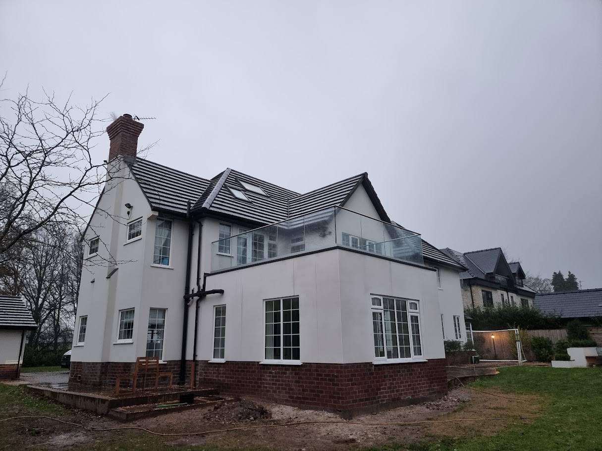 A roof terrace overlooking the Mere Golf Club, Knutsford — further view of the completed installation
